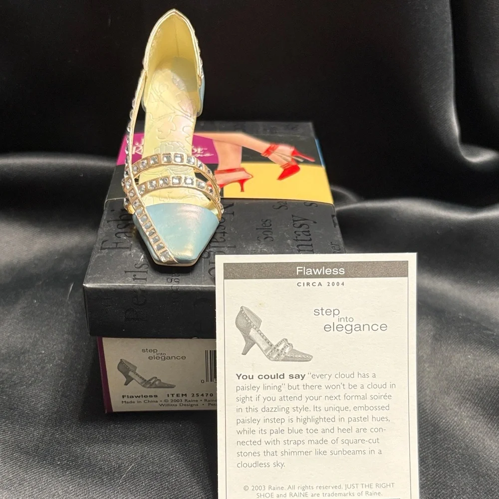Just The Right Shoe Flawless Blue and Yellow Heels - Picture 4 of 6